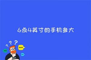 6点4英寸的手机多大