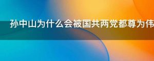 孙中山为什么会被国共两党都尊为伟人