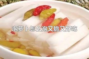 泡萝卜怎么泡又脆又好吃 泡萝卜如何保存