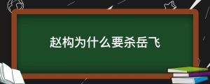 赵构为什么要杀岳飞