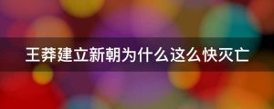 王莽建立新朝为什么这么快灭亡