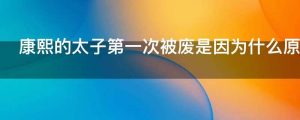康熙的太子第一次被废是因为什么原因