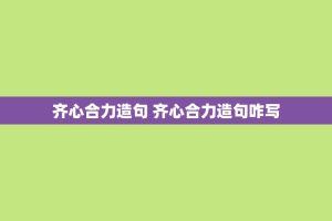 齐心合力造句 齐心合力造句咋写